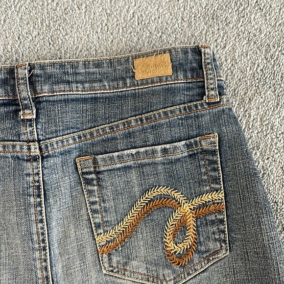 See Thru Soul 90s Y2K Denim Skirt Women’s 27 Raw Edge Western Cowgirl Distressed - Picture 12 of 12